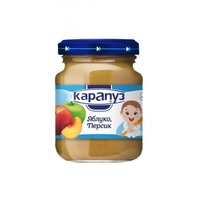 Пюре Карапуз яблуко-персик ск/б 125г