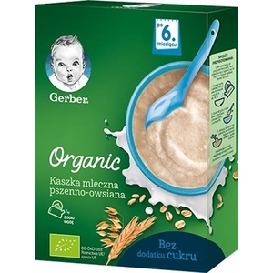 Каша Gerber Organic молочная пшенично-овсяная 240г