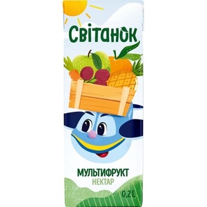 Сок Свитанок Мультифрукт ТП 0,2л