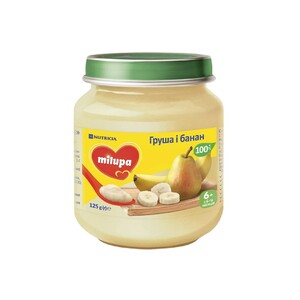Пюре Milupa Груша и банан от 6 мес.125г