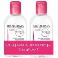 Набір Bioderma Дуо Сансибио Н2О мицелярный лосьон 2*250мл