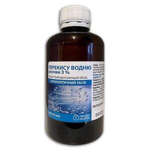 Перекись водорода раствор 3% по 200 мл в пластиковом флаконе 1 шт. - Виола