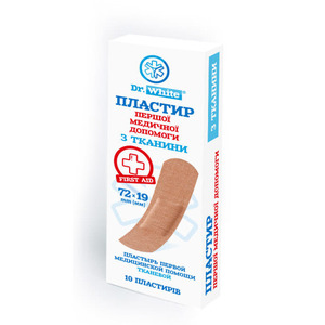 Пластырь Dr.White ткан. 19 х 72 мм №10