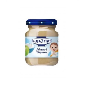 Пюре Карапуз яблуко з вершками ск/б 125г