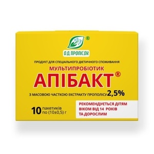 Апібакт мультипробіотик прополіс 2,5% №1 10г