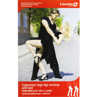 Чулки LAUMA компр. с резинк. с мыском р.3K черн. 2 кл. компр. мод. AG 309