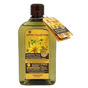 Шампунь-уход Green Collection Дополнительный объем и блеск 500мл