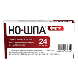 Но-Шпа форте таблетки по 80 мг 24 шт.