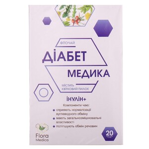 Фіточай КЗ Діабетмедика інулін+ ф/п.1,8г №20