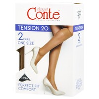 Гольфи жін. CONTE Tension Bronz 20den 2 пари р. 23-25