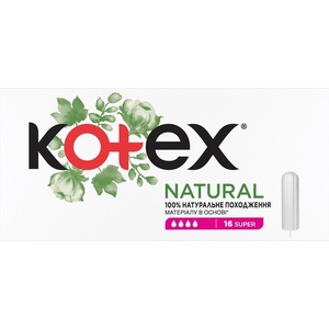 Тампоны Kotex супер Natural №16