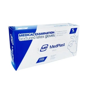 Перчатки MedPlast смотр.нитрил.н/ст.б/пудры р.S (50 пар)