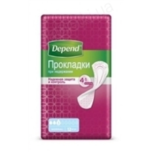 Урологические прокладки Depend Normal Plus 12*6