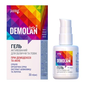 Гель Демолан форте при демодекозі та акне для обличчя і повік 30 мл