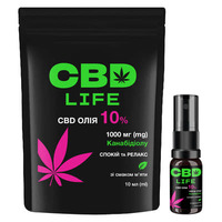 Каннабидиол CBD life масло 10% спрей флак. 10мл Мята