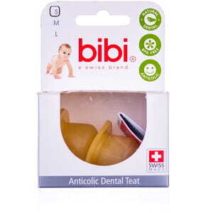 Соска Bibi латексная ортодонтическая 110166 для кормления стандартное горло 2 шт 0-5 мес