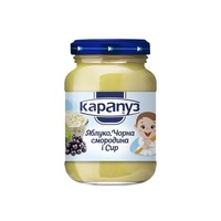 Пюре Карапуз яблоко-черная смородина с творогом 125г
