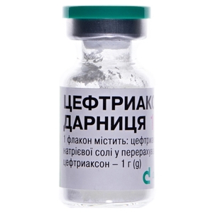 Цефтриаксон-Дарниця порошок по 1 г у флаконі 1 шт.