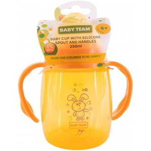 Поїльник Baby Team 5004 з силіконовим спаутом і ручками 250 мл