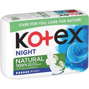 Прокладки Kotex Natural Night с крылышками №6