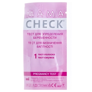 Тест-полоска Mamacheck для определения беременности №1