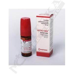 Нітро-мік спрей 0.4 мг/дозу по 15 мл (300 доз) у флаконі 1 шт.