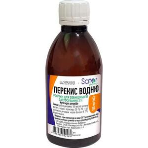 Перекис водню розчин 3% по 100 мл у пластиковому флаконі 1 шт. - ДКП