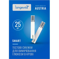 Тест-смужки Longevita Smart д/визн.глюкози №25