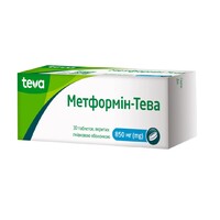 Метформін-Тева таблетки по 850 мг 30 шт. (10х3)