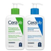 Промонабор CeraVe Эмульсия увлаж очищающая 236мл + Молочко увлажн 236мл 2025