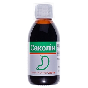 Саколін добавка дієтична, сироп 200 мл, флакон в комплекті з вимірювальною кришкою
