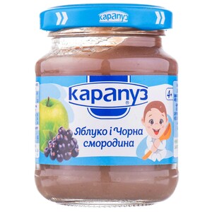 Карапуз Пюре яблуко-чорна смородина ск/б 125г