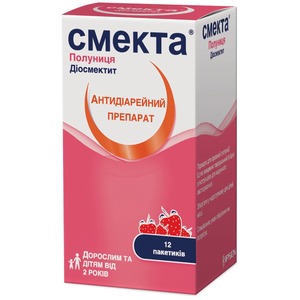 Смекта клубника порошок по 3 г в пакетиках 12 шт.