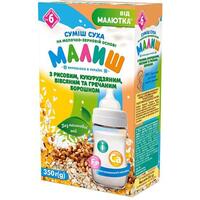 Смесь Малюк сухая на молочно-зерновой основе с рисовой, кукурузной, овсяной, гречневой мукой 350г