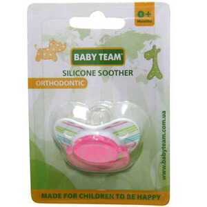 Пустышка Baby Team 3001 силиконовая ортодонтическая 0+ 1 шт