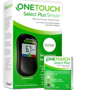 Набір глюкометр One Touch Select Plus Simple + тест-смужки One Touch Select Plus №50