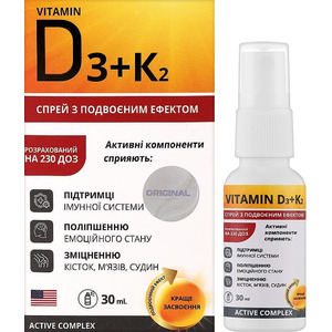 NOW Вітамін D3+К2 спрей 30мл