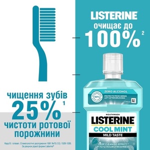 Ополаскиватель LISTERINE полости рта сильные зубы здоровые десна 250 мл