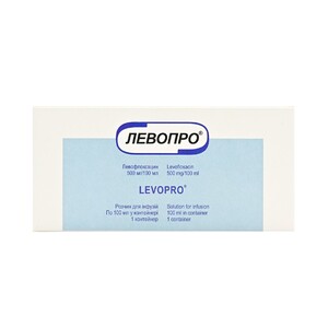 Лівопро розчин для інфузій 500 мг/100 мл по 100 мл у контейнері - Інфузія
