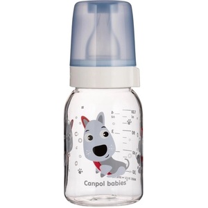 Бутылочка Canpol 11/851 BPA FREE с рис.Веселые зверьки 120 мл