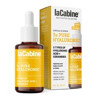 Сироватка LaCabine 5xPure Hyaluronic. Висококонцентрована зволожувальна проти зморшок шкіри обличчя з 5 гіалуроновими кислотами 30 мл