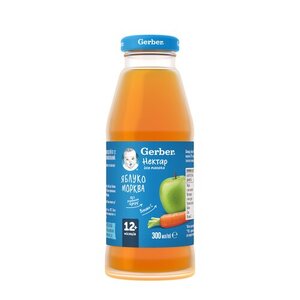 Нектар Gerber яблочно-морковный 300 мл