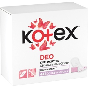 Прокладки Kotex Ежедневные Deo Normal Plus Liners №56