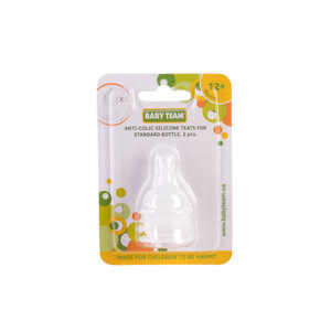 Соска Baby Team 2011 силіконова антиколікова, 2 шт.