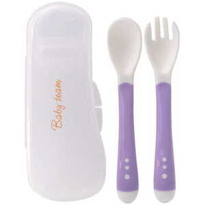 Набор Baby Team 6115 ложечка и вилочка Tritan в контейнере Зайчик