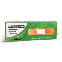Family Plast Пластырь мед. бактерицид. полимерн. осн. 19мм*72мм №10