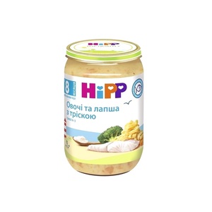 Лапша HiPP 6550 с морской рыбой и овощами 220 г