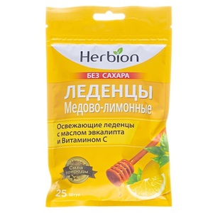 Хербіон льодяники без цукру медово лимонні №25