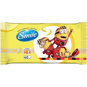Салфетки влажные Smile Minions №40