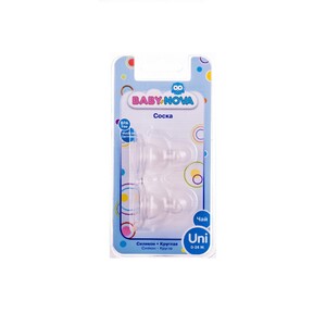 Соска Baby-nova 12210 для бутылочек с широким горлом для чая р. 1
